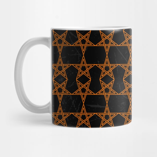 Orange Pentagram and five poinst star by Drumsartco